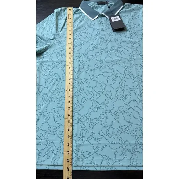 G/Fore Mens’s XL Star Dust Tech Racer Polo G4MF23K061D Mint New, Stretch Casual - Picture 4 of 5